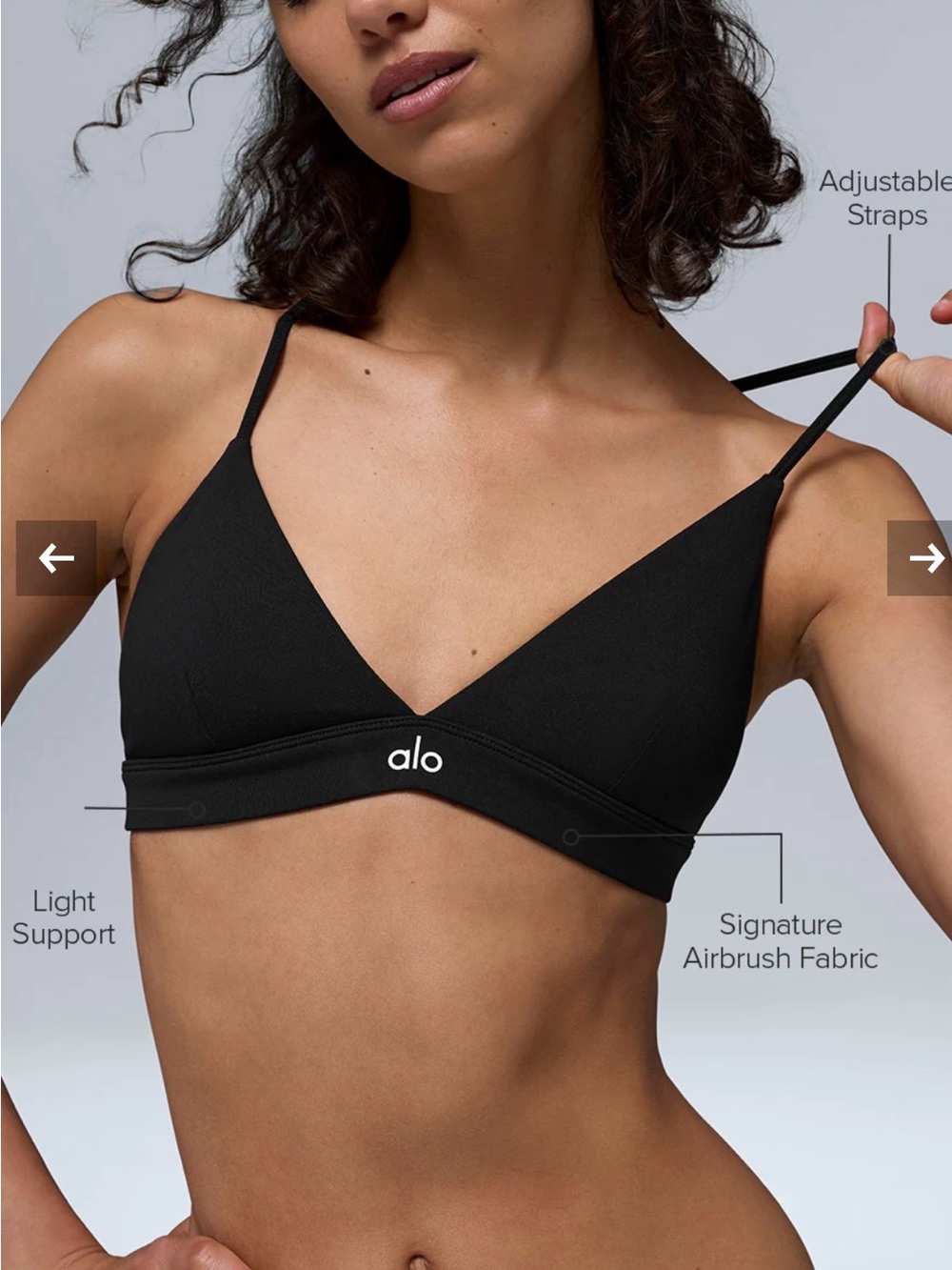 ALO Yoga Black splendor bra